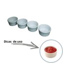 Ver imagem 5 de Conjunto com 4 Ramequim Canelado 50Ml Porcelana Branco