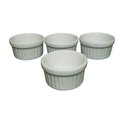 Ver imagem 1 de Conjunto com 4 Ramequim Canelado 50Ml Porcelana Branco