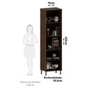 Ver imagem 2 de Paneleiro Duplo 70cm 4 Portas Luna Luciane Móveis Nogueira Dourado-cinammon