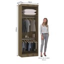 Ver imagem 3 de Guarda Roupa Modulado 79cm 2 Portas Paris Luciane Móveis