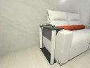 Ver imagem 3 de Mesinha Lateral para Sofá, Mesa Apoio, Mesa Auxiliar Sofá, Mesinha de Sofá Branco e Preto