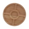 Petisqueira de Bambu com 5 Divisórias 30cm Redonda - 3