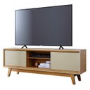 Ver imagem 6 de Rack Bancada de Tv 70 Pol 164cm Gaia Z10 Cumaru/opala - Mpozenato
