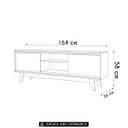 Ver imagem 4 de Rack Bancada de Tv 70 Pol 164cm Gaia Z10 Cumaru/opala - Mpozenato