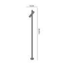 Ver imagem 4 de Luminária Poste de Jardim Taschibra Moderno Wabi 160 Mr16 Bivolt Preto
