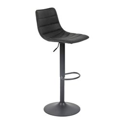 Kit 5 Banquetas Decorativas Travis Pu com Regulagem de Altura Base Disco C/apoio para Os Pés Preto G - 6