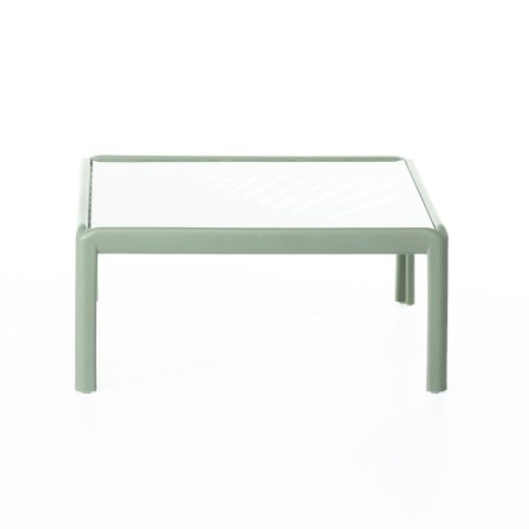 Mesa de Centro Ark 32 cm X 69 cm X 69 cm com Vidro Verde