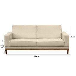 Sofá Cronus 2 Lugares 1,45M em Suede  - 3