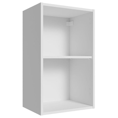 Armário Aéreo 40 cm com 2 Nichos Abertos para Cozinha Madesa Lux, Glamy, Agata, Stella Branco