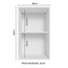 Armário Aéreo 40 cm com 2 Nichos Abertos para Cozinha Madesa Lux, Glamy, Agata, Stella Branco - 2