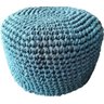 Puff em Crochê com Enchimento de Espuma e Flocos de Isopor Verde - 1