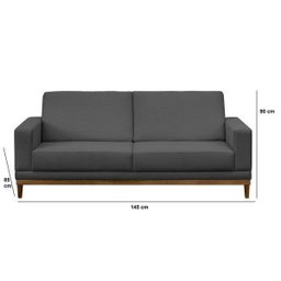 Sofá Cronus 2 Lugares 1,45M em Suede  - 3