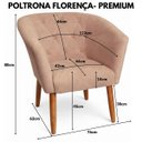 Ver imagem 2 de Poltrona Estofada Tecido Veludo para Salão de Beleza Elegante Confortável Pés de Madeira Resistente