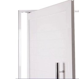 Porta de Alumínio Pivotante Com Puxador Lado Direito 210x90cm Branco Allo Esquadrias - 2