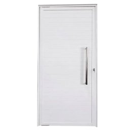 Porta de Alumínio Pivotante Com Puxador Lado Direito 210x90cm Branco Allo Esquadrias - 1