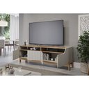 Ver imagem 2 de Bancada para Sala 4 Portas 100% MDF Moema Off White/Nature - Permobili