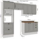 Ver imagem 2 de Armário de Cozinha Compacta Modulada 2,70m 10 Peças Iluminata Genialflex