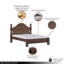 Ver imagem 3 de Cama de Casal Madeira Maciça Naipe Café - G74 - Gran Belo