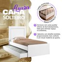 Ver imagem 3 de Bicama Bibox Luara Solteiro com Auxiliar para Dormitório e Quarto Casa Apartamento - Branco