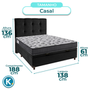 Ver imagem 3 de Kit Cama Box Bau + Cabeceira + Colchão Casal D33 - Iso100 - Ortobom