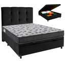 Ver imagem 1 de Kit Cama Box Bau + Cabeceira + Colchão Casal D33 - Iso100 - Ortobom