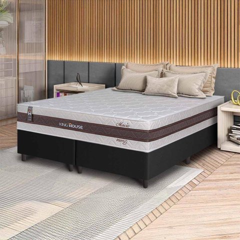 Cama Box Mali Molas Ensacadas King 193x203 Preto King House