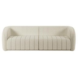 Kit Sofá 04 Lugares para Sala 252 Cm com 02 Poltronas Lazio M03 Bouclê Bege Claro - Lyam Decor - 14