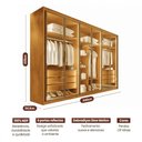 Ver imagem 3 de Guarda-Roupa Imperial 6 Portas 6 Gavetas 100% MDF Reflecta com LED