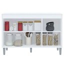 Ver imagem 2 de Balcão de Cozinha Manu 120cm Branco com Tampo Mdp Ajl Móveis