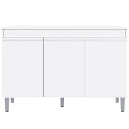 Balcão de Cozinha Manu 120cm Branco com Tampo Mdp Ajl Móveis - 1