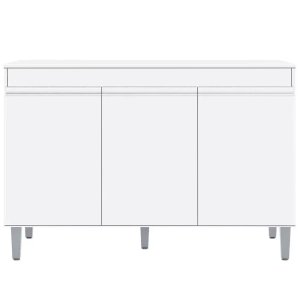 Balcão de Cozinha Manu 120cm Branco com Tampo Mdp Ajl Móveis