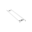 Ver imagem 6 de Puxador de Porta Vidro Pivotante Madeira Branco 50cm Ms Fs