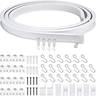 Trilho de Cortina Super Flexivel, Trilho Suisso, Curva Fácil, Kit Completo, Sala, Quarto, Cozinha, B - 1