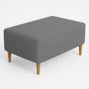 Ver imagem 3 de Kit 2 Puffs Bela Manu Madri Pés Palito e Linho Cinza Escuro