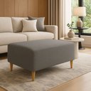 Ver imagem 5 de Kit 2 Puffs Bela Manu Madri Pés Palito e Linho Cinza Escuro