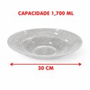 Ver imagem 3 de Fruteira Redonda Vidro Saladeira Centro Mesa Cozinha 1,700ml