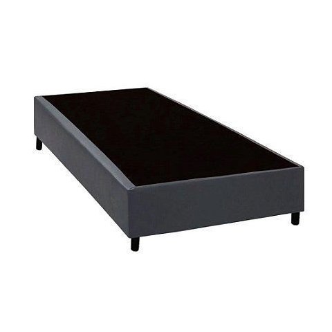 Base Box Solteiro Cinza 38x88x188 Sintético