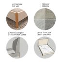 Ver imagem 3 de Cama Box Queen com Cabeceira Estofada Tecido Veludo Linho Aluminio Casa Lar Shop