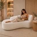 Ver imagem 2 de Sofa Curvo 2 Lugares Charlotte Bouclê Moscow Design Orgânico