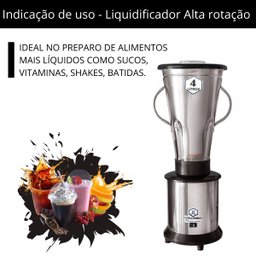 Liquidificador Industrial 4l Alta Rotação Inox 22000rpm 127v Jl Colombo - 7