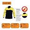 Blusão em Raspa e Brim Antichamas Tks1010 para Soldador Teknoluvas Amarelo e Preto com Fechamento Fr - 3