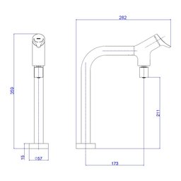 Torneira Misturador Monocomando Deca Gama 2256.c13 de Bancada Cromada - 4