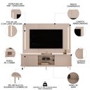 Ver imagem 3 de Painel para Tv 75 Pol e Rack Bancada Ripado 218cm World D04 Off White - Mpozenato