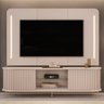 Painel para Tv 75 Pol e Rack Bancada Ripado 218cm World D04 Off White - Mpozenato - 7