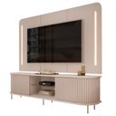 Ver imagem 6 de Painel para Tv 75 Pol e Rack Bancada Ripado 218cm World D04 Off White - Mpozenato