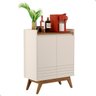 Buffet Aparador Cantinho do Café 2 Portas - Mod.2025 Cor:off White/freijó - 1