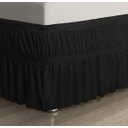 Ver imagem 3 de Saia para Cama Box Solteiro Preto Elástico Duplo