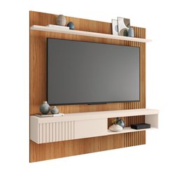 Painel para Tv até 65 Polegadas Suspenso 180cm Freijó Off White Grace Shop Jm - 2