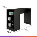 Ver imagem 4 de Bancada de Cozinha Gourmet com Adega Preta Tx 140 cm 100% MDP 0535 - Prime