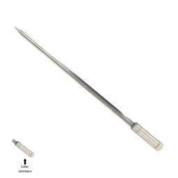 Espeto Espada Inox 40cm Cabo Revestido Alumínio Churrasco - 2